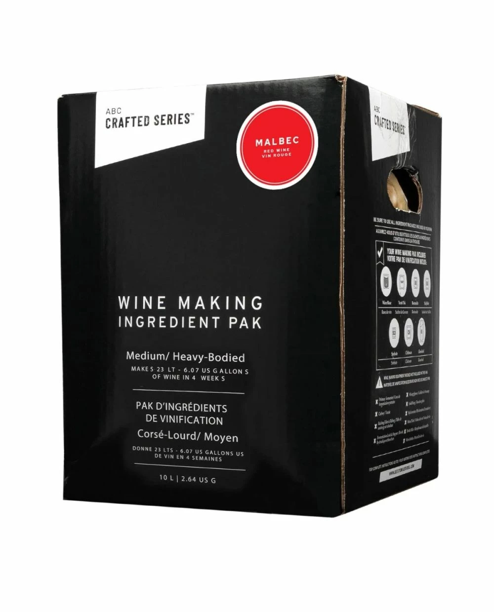 ABC Malbec Wine Kit - Medium Heavy Bodied 12.5% 10 Litres Juice 1 ABC Malbec Wine Kit - Medium Heavy Bodied 12.5% 10 Litres Juice
