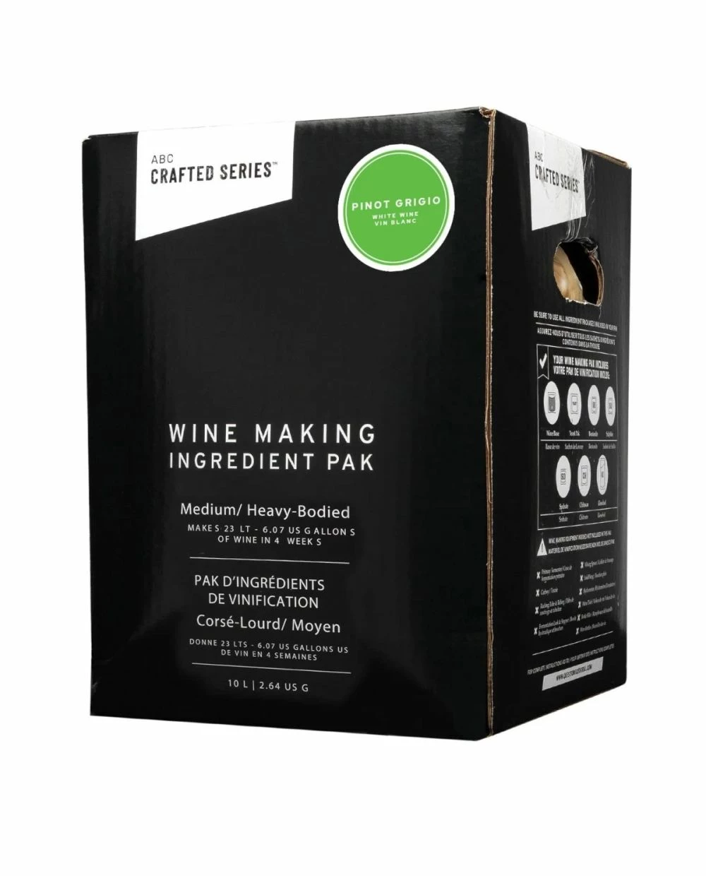 ABC Pinot Grigio Wine Kit - Medium Heavy Bodied 10 Litres Juice 1 ABC Pinot Grigio Wine Kit - Medium Heavy Bodied 10 Litres Juice